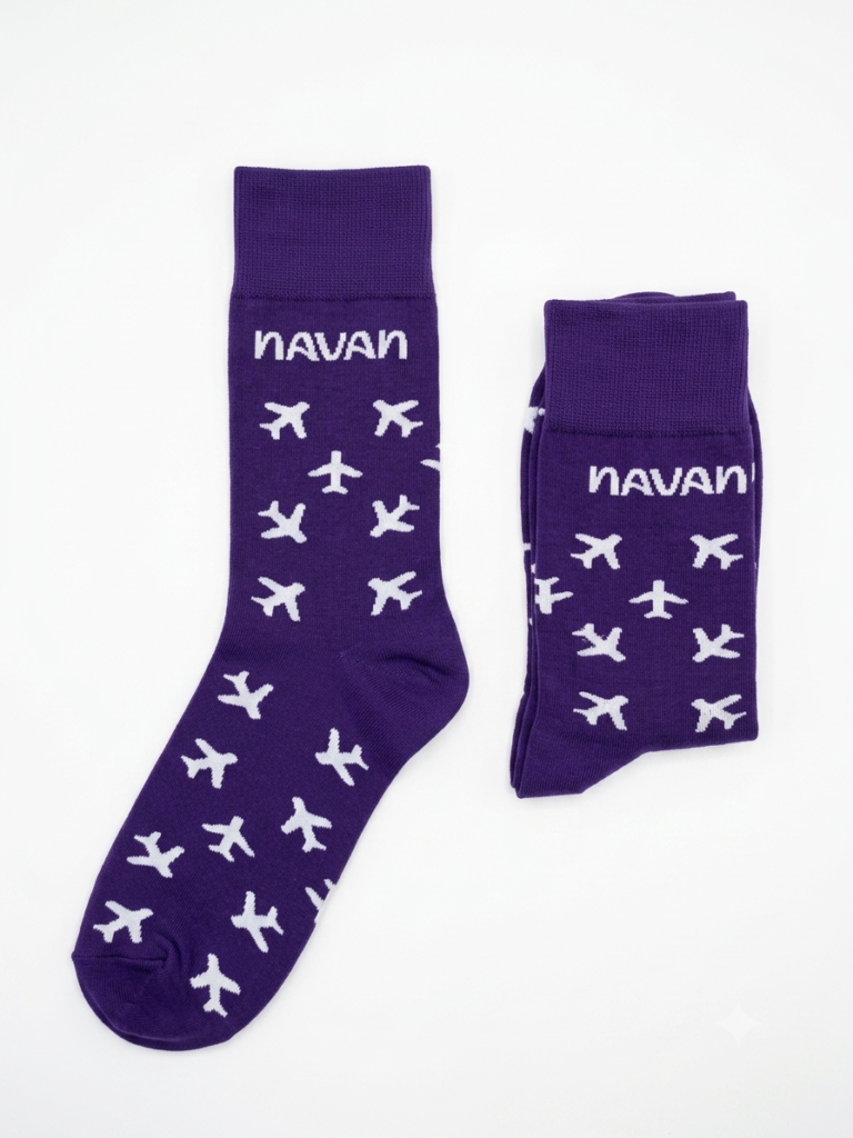 Jetsetter Crew Socks in Deep Purple