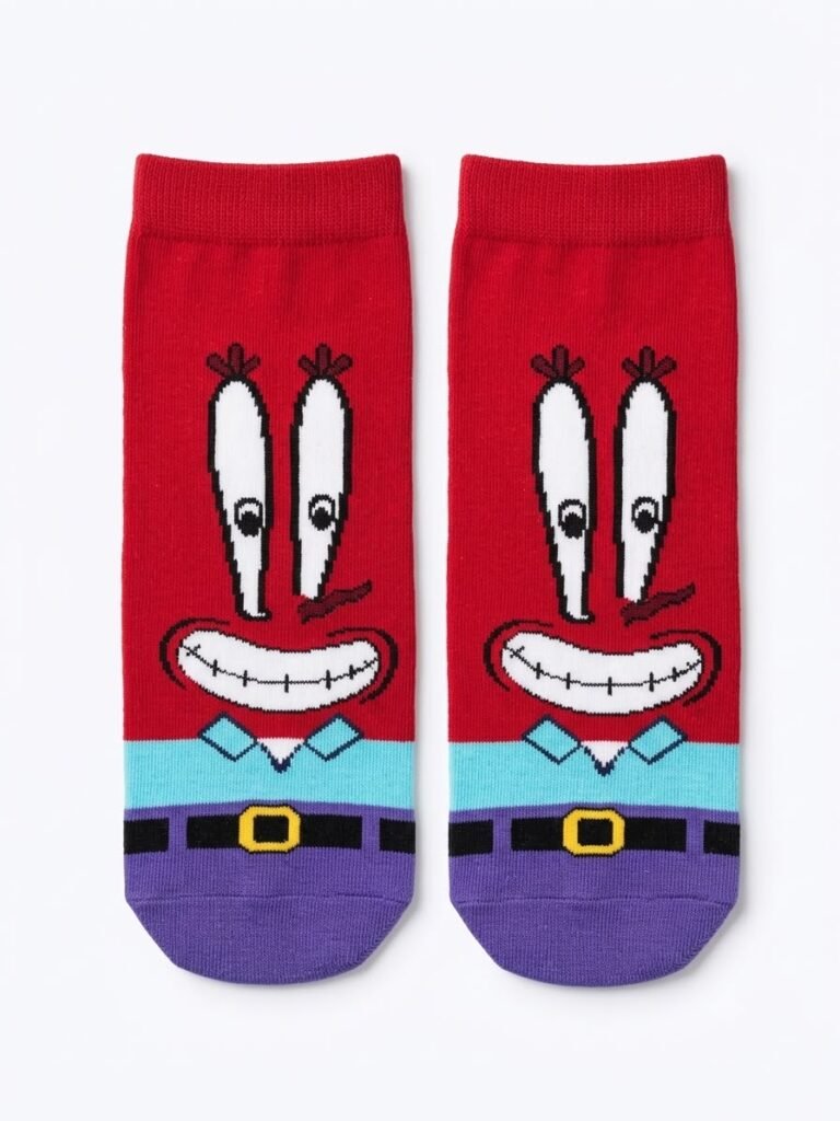 Official Krusty Krab Money King Mr. Krabs Novelty Character Socks - Pair